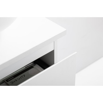 CERANO - Koupelnová skříňka Carole s deskou pod umyvadlo - 18 mm - bílá matná - 61x49,8x46,5 cm