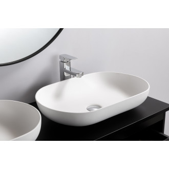 CERANO - Koupelnová skříňka Carole s deskou pod umyvadlo - 18 mm - černá matná - 120x49,8x46,5 cm