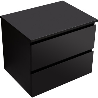 CERANO - Koupelnová skříňka Carole s deskou pod umyvadlo - 18 mm - černá matná - 61x49,8x46,5 cm