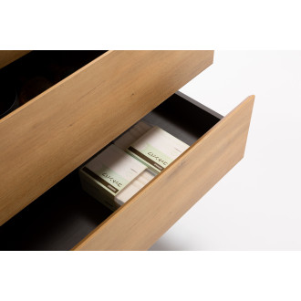 CERANO - Koupelnová skříňka Carole s deskou pod umyvadlo - 18 mm - dub medový - 141x49,8x46,5 cm