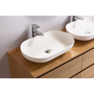 CERANO - Koupelnová skříňka Carole s deskou pod umyvadlo - 18 mm - dub medový - 161x49,8x46,5 cm