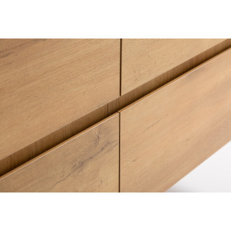 CERANO - Koupelnová skříňka Carole s deskou pod umyvadlo - 18 mm - dub medový - 161x49,8x46,5 cm