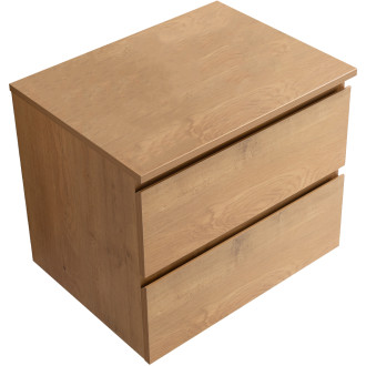 CERANO - Koupelnová skříňka Carole + deska pod umyvadlo Navira Slim - 18 mm - dub medový - 60x49,8x46 cm