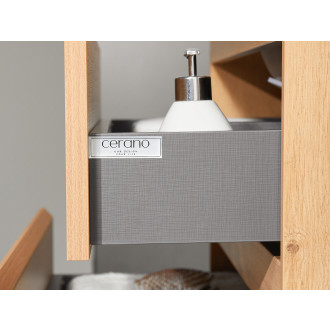 CERANO - Koupelnová skříňka Carole s deskou pod umyvadlo - 18 mm - dub medový - 81x49,8x46,5 cm