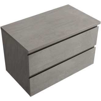 CERANO - Koupelnová skříňka Carole s deskou pod umyvadlo - 36 mm - betonově šedá - 101x51,6x46,5 cm