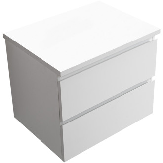 CERANO - Koupelnová skříňka Carole s deskou pod umyvadlo - 36 mm - bílá matná - 71x51,6x46,5 cm