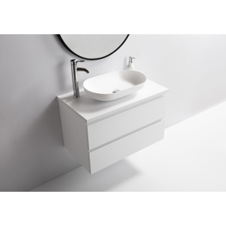 CERANO - Koupelnová skříňka Carole s deskou pod umyvadlo - 36 mm - bílá matná - 71x51,6x46,5 cm