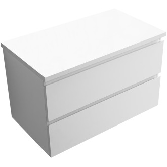 CERANO - Koupelnová skříňka Carole s deskou pod umyvadlo - 36 mm - bílá matná - 81x51,6x46,5 cm