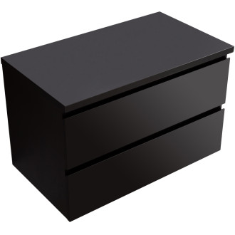 CERANO - Koupelnová skříňka Carole s deskou pod umyvadlo - 36 mm - černá matná - 81x51,6x46,5 cm