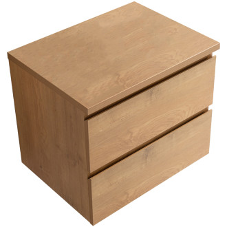 CERANO - Koupelnová skříňka Carole + deska pod umyvadlo Navira Pro - 36 mm - dub medový - 60x51,6x46 cm