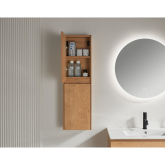 CERANO - Koupelnová skříňka Noira - vysoká - dub medový - 30x100x15 cm