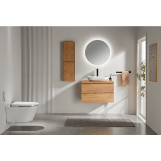 CERANO - Koupelnová skříňka Noira - vysoká - dub medový - 30x100x15 cm