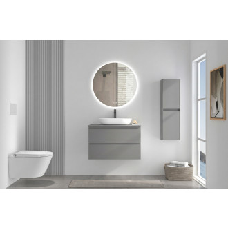 CERANO - Koupelnová skříňka Noira - vysoká - šedá matná - 30x100x15 cm