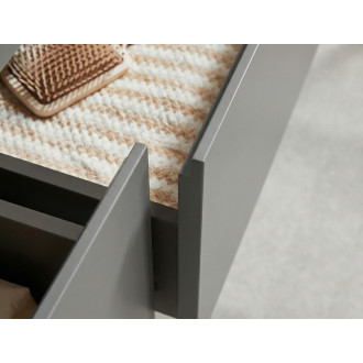 CERANO - Koupelnová skříňka pod nástěnné umyvadlo/doplňková Noira  - šedá matná - 150x43x28 cm