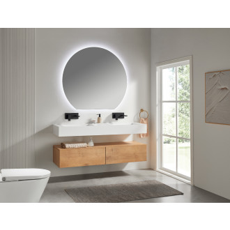 CERANO - Koupelnová skříňka pod nástěnné umyvadlo/doplňková Noira - dub medový - 120x43x28 cm