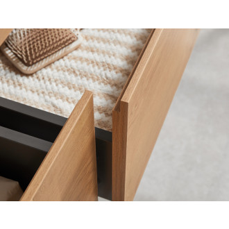 CERANO - Koupelnová skříňka pod nástěnné umyvadlo/doplňková Noira - dub medový - 120x43x28 cm