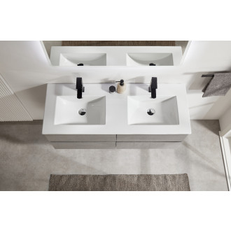 CERANO - Koupelnová skříňka pod umyvadlo Carole - betonově šedá - 119x48x45 cm