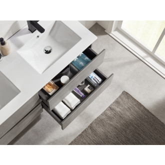 CERANO - Koupelnová skříňka pod umyvadlo Carole - betonově šedá - 119x48x45 cm