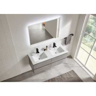 CERANO - Koupelnová skříňka pod umyvadlo Carole - betonově šedá - 158x48x45 cm