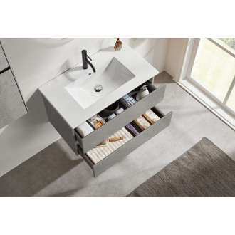 CERANO - Koupelnová skříňka pod umyvadlo Carole - betonově šedá - 69x48x45 cm