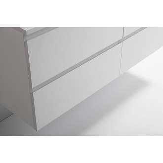 CERANO - Koupelnová skříňka pod umyvadlo Carole - bílá matná - 158x48x45 cm