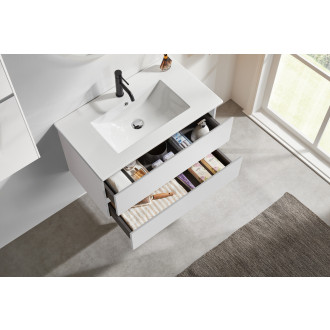 CERANO - Koupelnová skříňka pod umyvadlo Carole - bílá matná - 59x48x45 cm