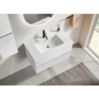 CERANO - Koupelnová skříňka pod umyvadlo Carole - bílá matná - 59x48x45 cm