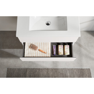 CERANO - Koupelnová skříňka pod umyvadlo Carole - bílá matná - 59x48x45 cm