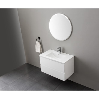 CERANO - Koupelnová skříňka pod umyvadlo Carole - bílá matná - 79x48x45 cm