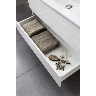 CERANO - Koupelnová skříňka pod umyvadlo Carole - bílá matná - 99x48x45 cm