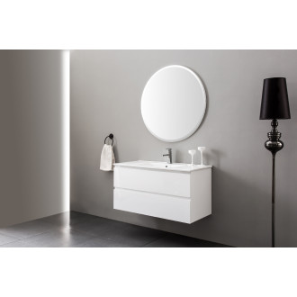 CERANO - Koupelnová skříňka pod umyvadlo Carole - bílá matná - 99x48x45 cm