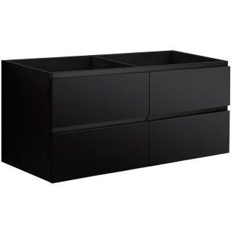 CERANO - Koupelnová skříňka pod umyvadlo Carole - černá matná - 158x48x45 cm