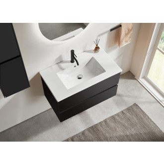 CERANO - Koupelnová skříňka pod umyvadlo Carole - černá matná - 69x48x45 cm