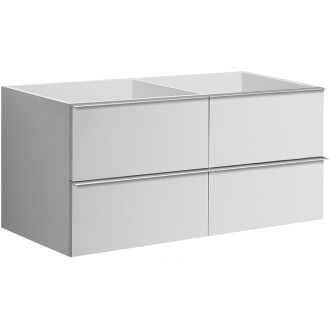 CERANO - Koupelnová skříňka pod umyvadlo s úchytkou Velora - bílá matná, chromová úchytka - 119x53x45,2 cm