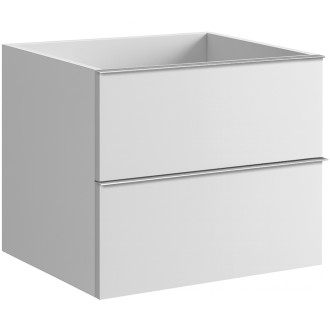 CERANO - Koupelnová skříňka pod umyvadlo s úchytkou Velora - bílá matná, chromová úchytka - 59x53x46 cm