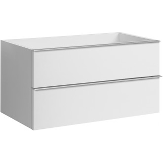 CERANO - Koupelnová skříňka pod umyvadlo s úchytkou Velora - bílá matná, chromová úchytka - 79x53x46 cm