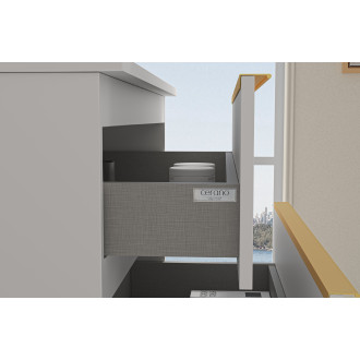 CERANO - Koupelnová skříňka pod umyvadlo s úchytkou Velora - bílá matná, zlatá úchytka - 158x53x45,2 cm