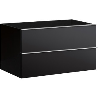 CERANO - Koupelnová skříňka pod umyvadlo s úchytkou Velora - černá matná, chromová úchytka - 99x53x46 cm