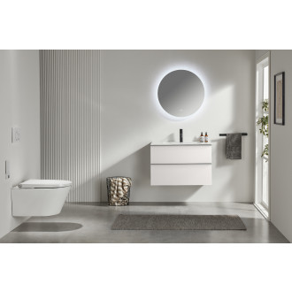 CERANO - Koupelnová skříňka Velora - bílá matná, úchytka chrom + keramické umyvadlo Todo - bílá lesklá - 101x55x46,5 cm