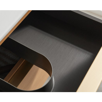 CERANO - Koupelnová skříňka pod umyvadlo s úchytkou Velora + keramické umyvadlo Todo - dub medový, zlatá úchytka - 59x53x46 cm