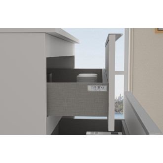 CERANO - Koupelnová skříňka pod umyvadlo s úchytkou/deskou pod umyvadlo Velora - 36 mm - bílá matná, chromová úchytka - 138x53x45,2 cm