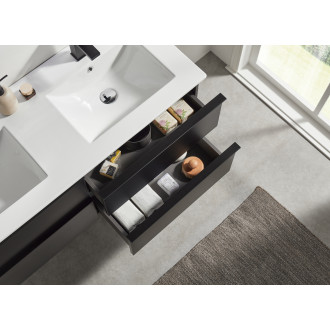 CERANO - Koupelnová skříňka pod umyvadlo Velora - černá matná - 120x49,8x45,2 cm