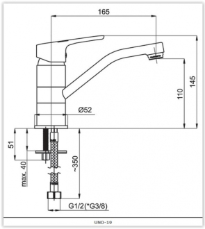 baterie UNO-19 umyvadlová stojánková OLBAUN19