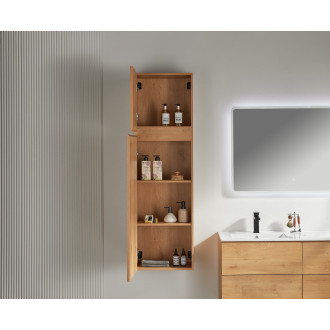 CERANO - Koupelnová skříňka vysoká Carole - dub medový - 45x150x34 cm