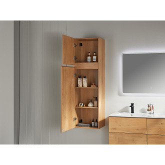 CERANO - Koupelnová skříňka vysoká Carole - dub medový - 45x150x34 cm