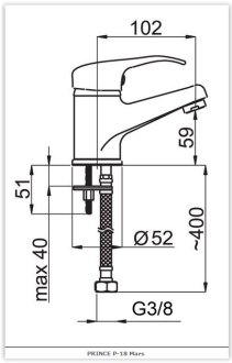 baterie Prince P-18 Star umyvadlová stojánková OLBAP18M