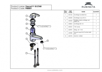 baterie Prince P-18 Star umyvadlová stojánková OLBAP18M