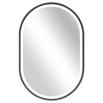 CERANO Koupelnové LED zrcadlo Alto, kovový rám černá matná 55x100 cm CER-NT8144G-55X100