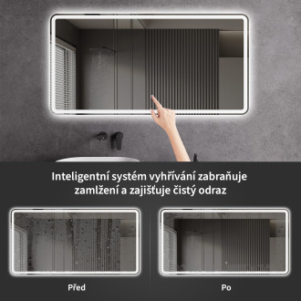 CERANO - Koupelnové LED zrcadlo Aspetto - 100x70 cm