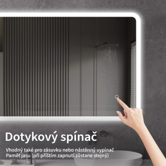 CERANO - Koupelnové LED zrcadlo Avano - 80x60 cm